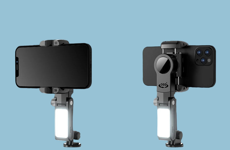 Q18 3-in-1 Gimbal Stabilizer Selfie Stick Tripod with Fill Light for iPhone & Smartphones