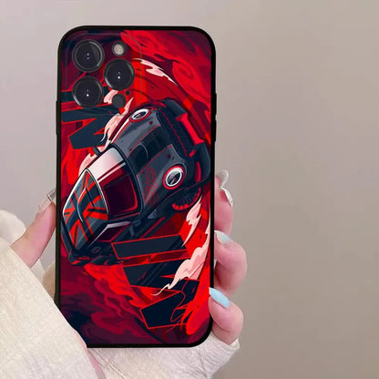 Drift Sports Car Phone Case for iPhone 16 15  X  XS 14 Pro Max