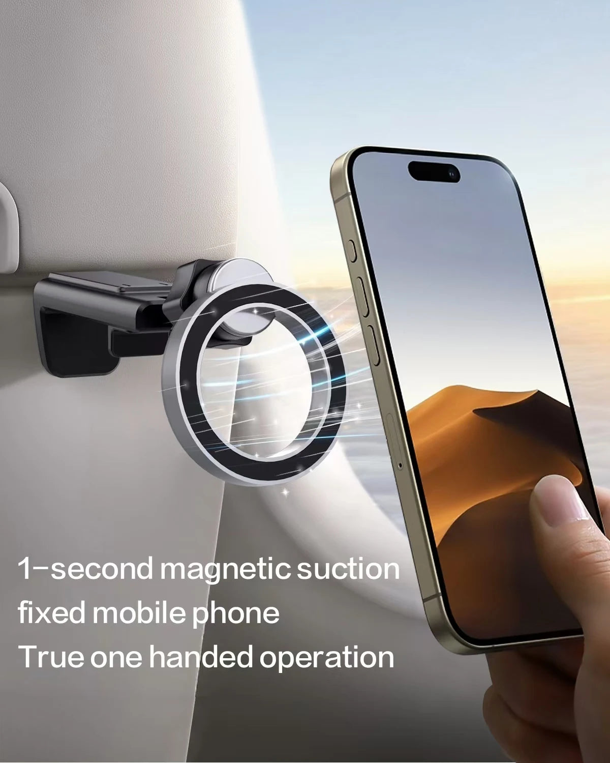 Magnetic Cell Phone Holder  Airplane Travel Essentials Phone Holder  Desktop Cell Phone Holder Tray Table Universal Phone Holder