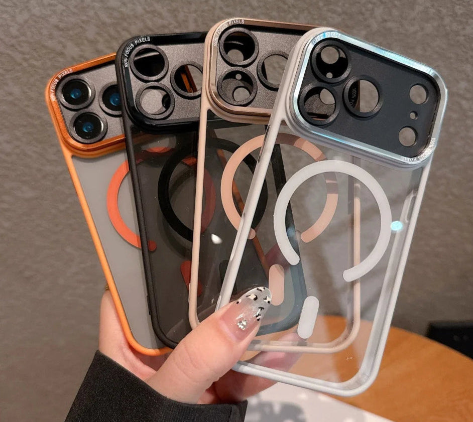 Transparent MagSafe Case with Plating Camera Protection for iPhone 17 /pro/Pro Max / iPhone Air