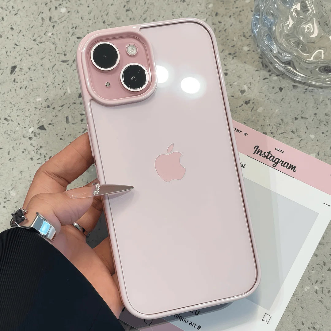 Luxury Clear Candy Color Case for iPhone 11–16 Pro Max | Shockproof Bumper Protective Cover