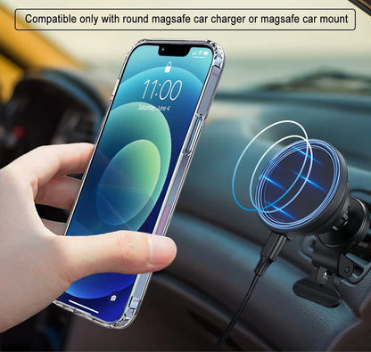 Clear Magnetic iPhone Case with Kickstand – MagSafe Compatible, Wireless Charging