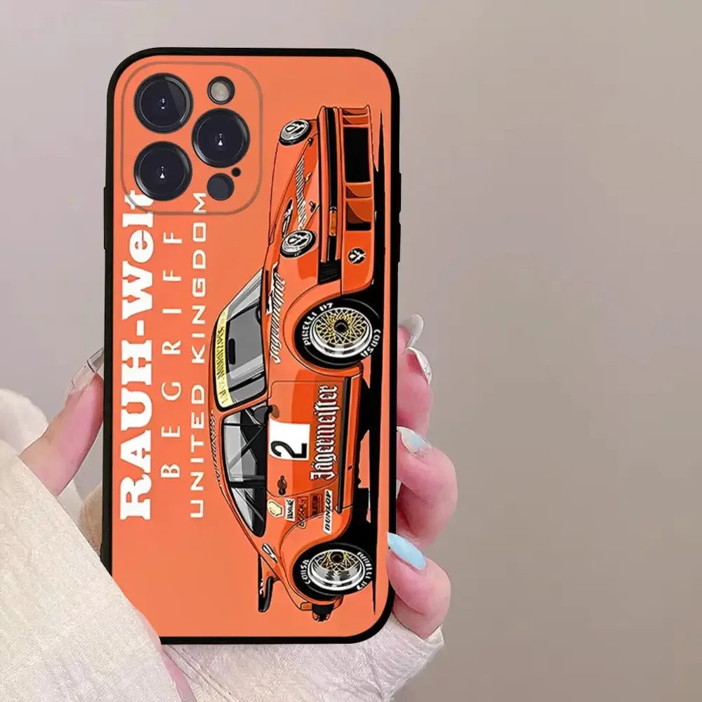 Drift Sports Car Phone Case for iPhone 16 15  X  XS 14 Pro Max
