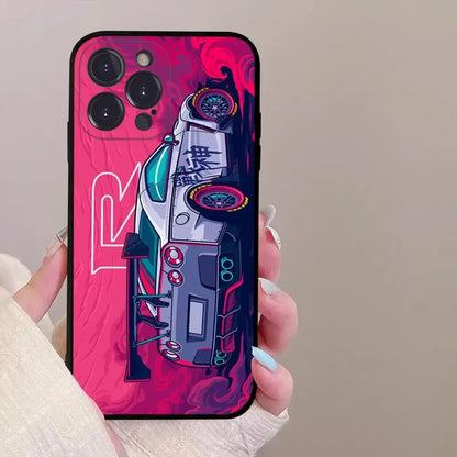 Drift Sports Car Phone Case for iPhone 16 15  X  XS 14 Pro Max