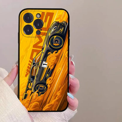 Drift Sports Car Phone Case for iPhone 16 15  X  XS 14 Pro Max