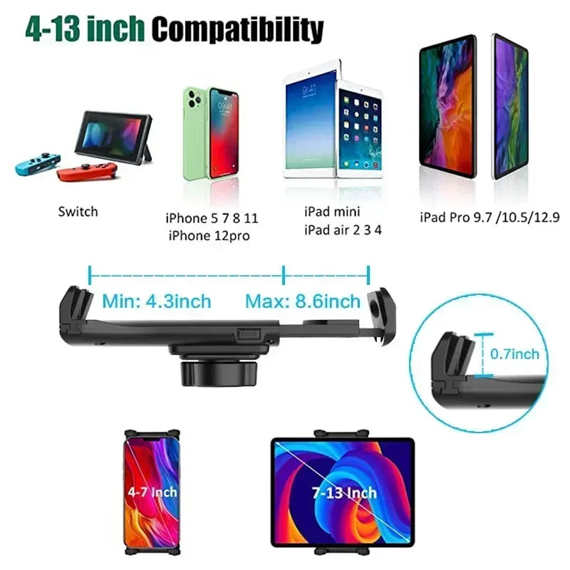 360° Adjustable Car Cup Holder Mount for Tablets & Smartphones | Secure Triangular Base, 270° Tilt