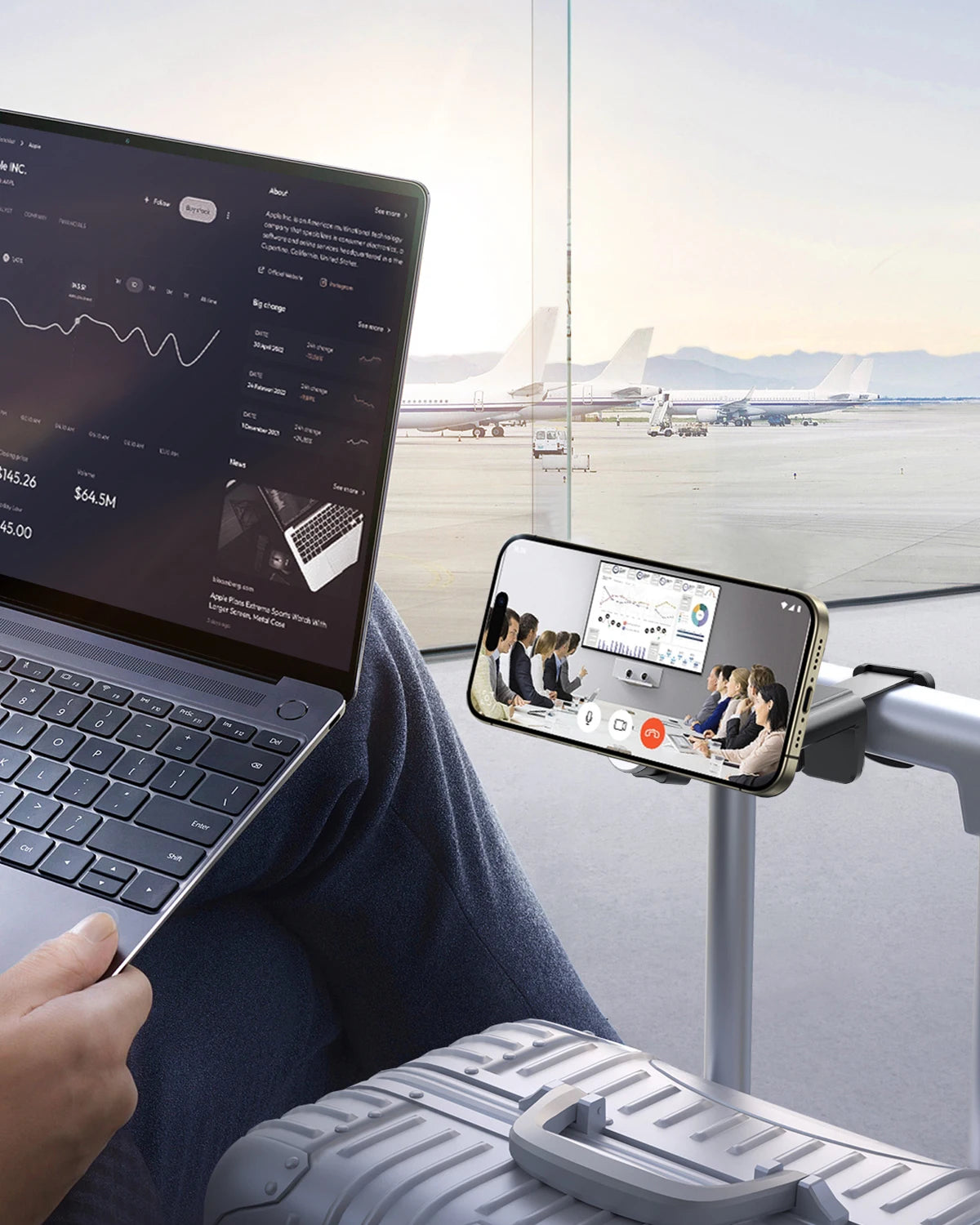 Magnetic Cell Phone Holder  Airplane Travel Essentials Phone Holder  Desktop Cell Phone Holder Tray Table Universal Phone Holder