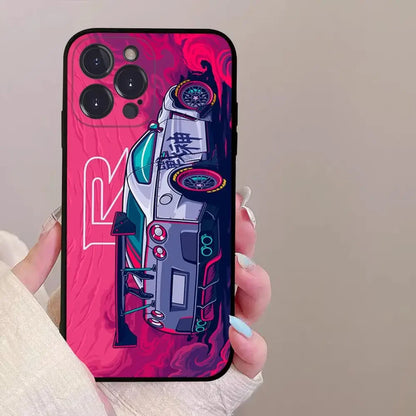 Drift Sports Car Phone Case for iPhone 16 15  X  XS 14 Pro Max