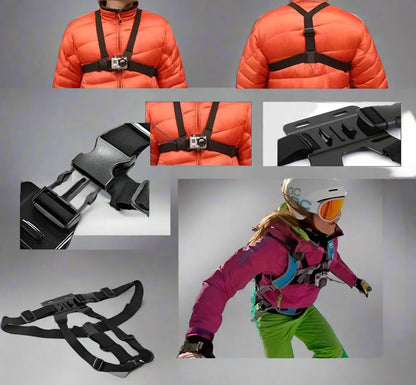 5-in-1 Mobile Phone Chest Mount Holder for POV Recording & Live Broadcast